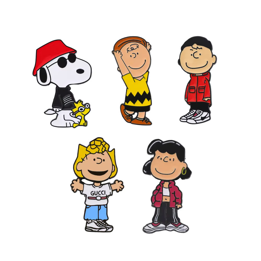 MINISO Pin-Set Snoopy Emaille, Bunt, 5-teilig - Bild 2