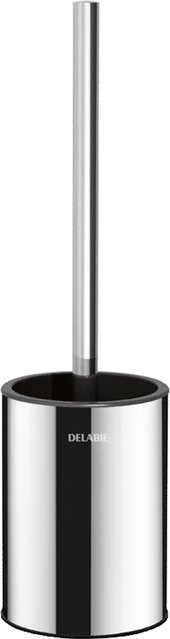 Delabie WC-Bürstengarnitur bodenstehend aus Edelstahl in Silber mit Bürste und Abdeckung, Höhe: 33,0 cm, Breite: 9,0 cm, Tiefe: 9,0 cm - Bild 1