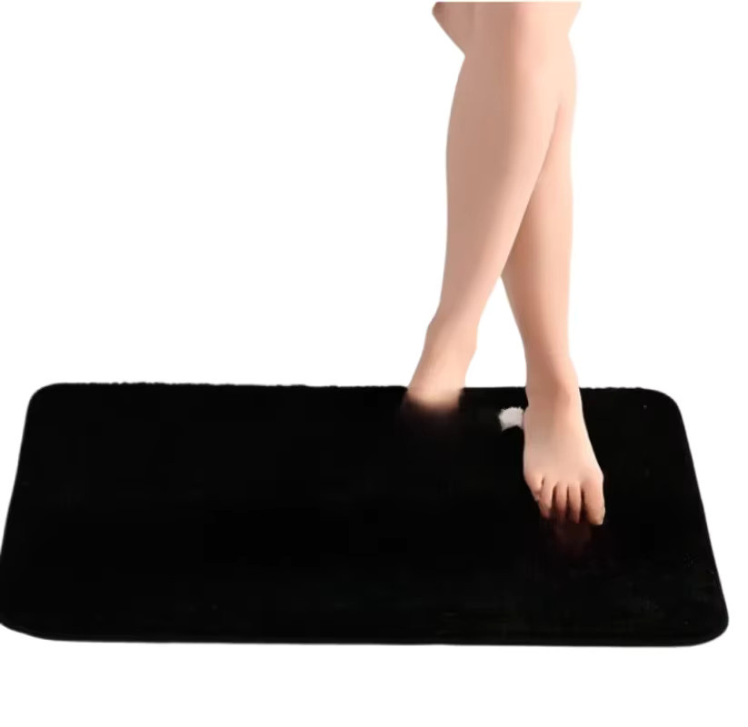 Rutschfeste Mikrofasern-Badematte in Schwarz-Weiß von inyahome mit Tier-Motiv, B/B/H: 80 x 50 x 0 cm - Bild 6