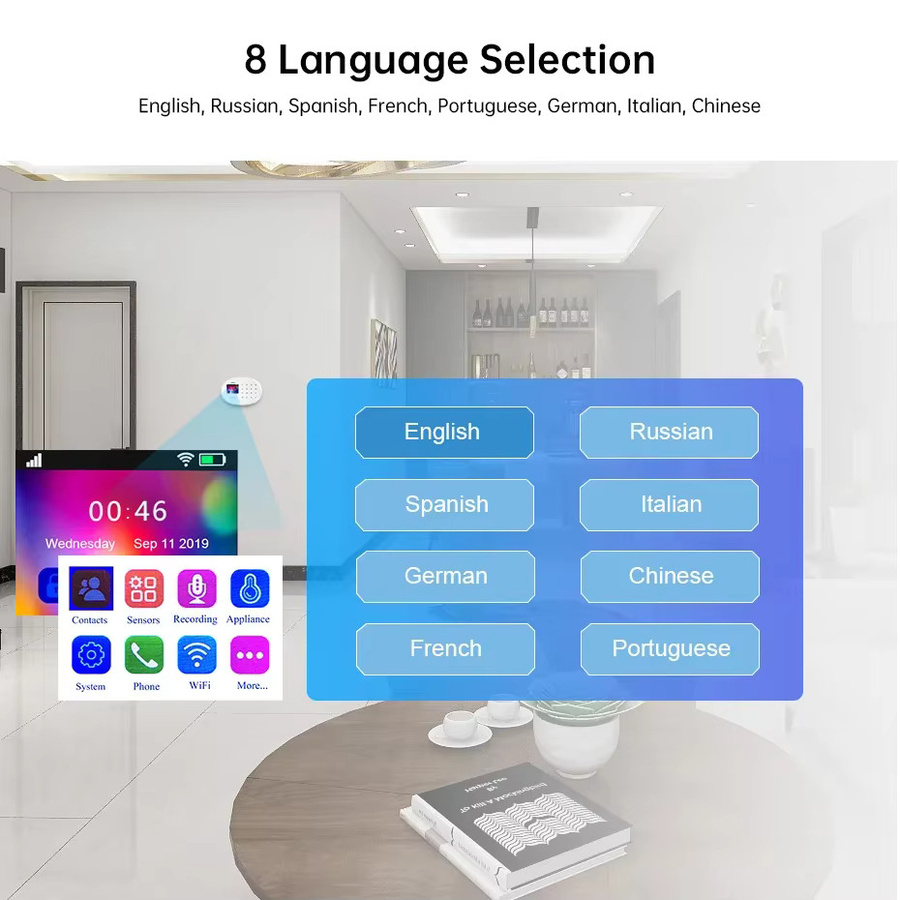 KERUI W204 Tuya Smart Alarm System mit 4G WIFI GSM, Home Security Set in Weiß inklusive Bewegungsmelder und Türsensor, kompatibel mit Alexa - Bild 3