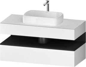 Duravit Waschtischunterschrank Qatego Wandhängend Grau und Weiß B/T/H: 120 x 55 x 60 cm - Bild 1