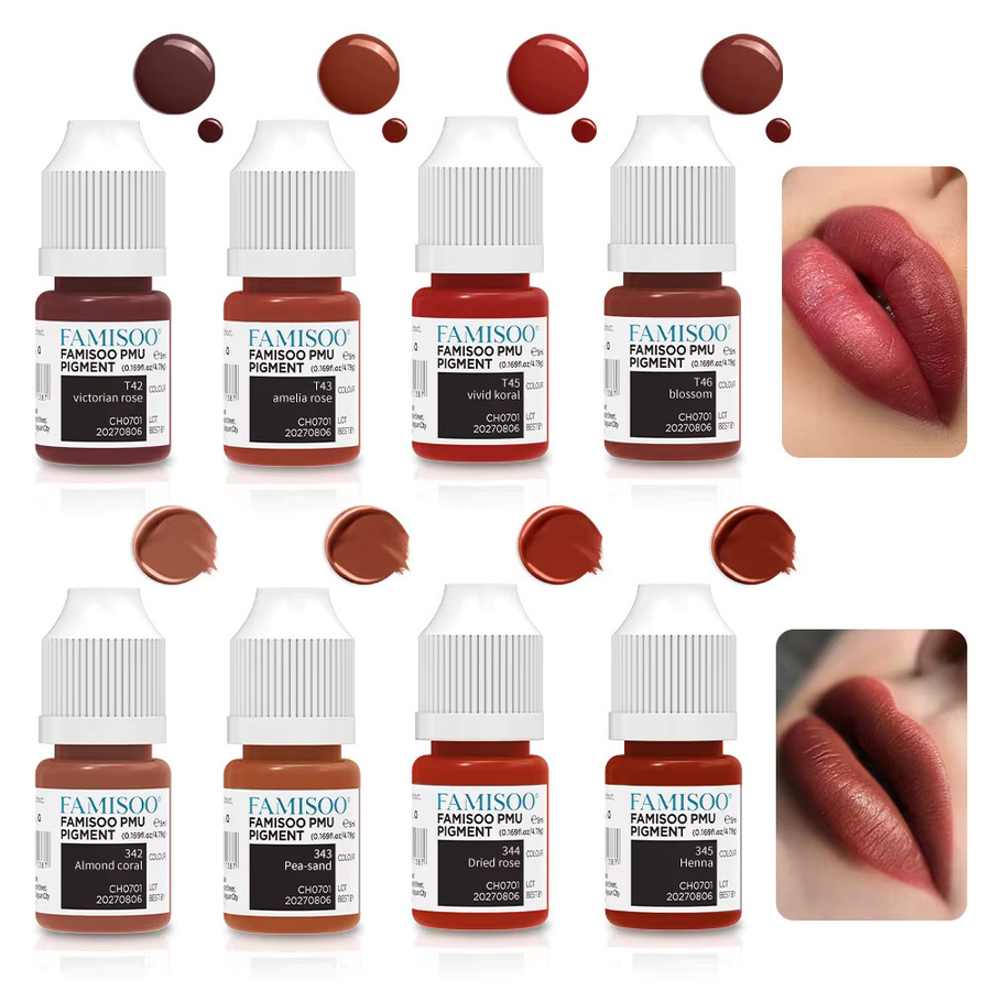 FAMISOO Lippen-Tattoo-Tinte, Victorian Rose, 5 ml, Matt - Bild 3