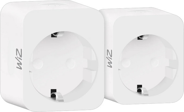 WiZ Smart Plug mit Verbrauchsmessung Doppelpack, Weiß - Bild 1
