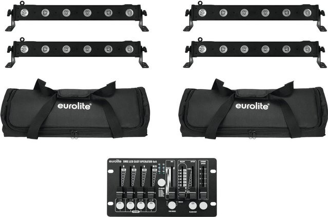 Eurolite LED BAR-6 QCL RGBW Set mit Controller und 2 Soft-Bags in Schwarz - Bild 1