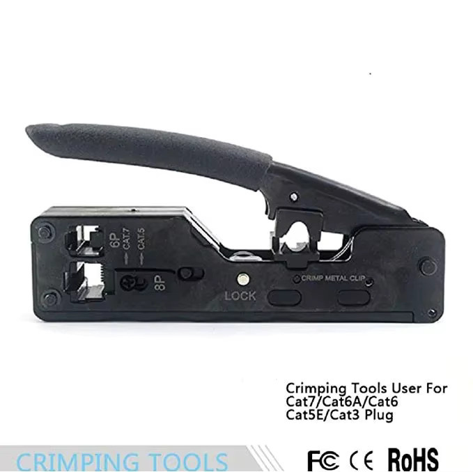 Ninth World Netzwerk Crimper Set für RJ45 und RJ11 in Schwarz - Bild 2