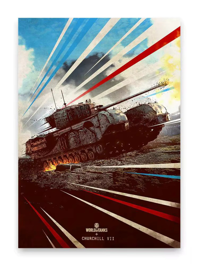 Geam World of Tanks Wandposter als abnehmbarer Wandaufkleber in Schwarz und Multicolour - Bild 5