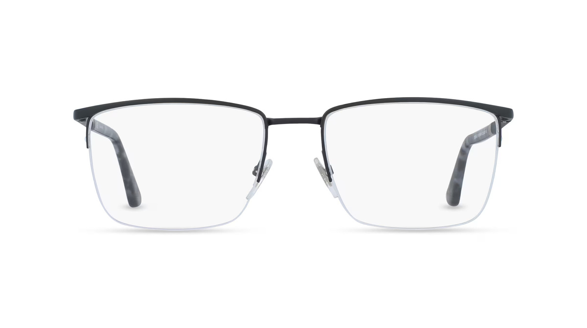 Police VPLD 18 Korrektionsbrille, Halbrand, Quadratisch, Metall, Grau, Herren - Bild 1