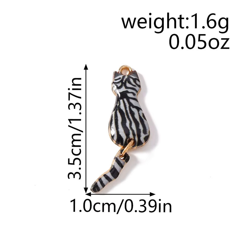 Leslie Katzen-Charms, Emaille, Bunt, 10 x 35 mm, Unisex - Bild 2