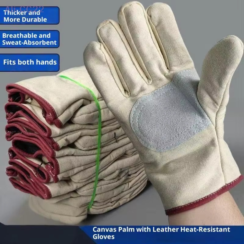 CC22 Arbeitsschutzhandschuhe aus doppelt verdickter Leinwand für Schweißer und Wartungsarbeiten - Bild 2