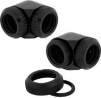 Corsair Hydro X Series XF Hardline 90 Grad Armatur AD 14 mm Doppelpack Schwarz - Bild 1