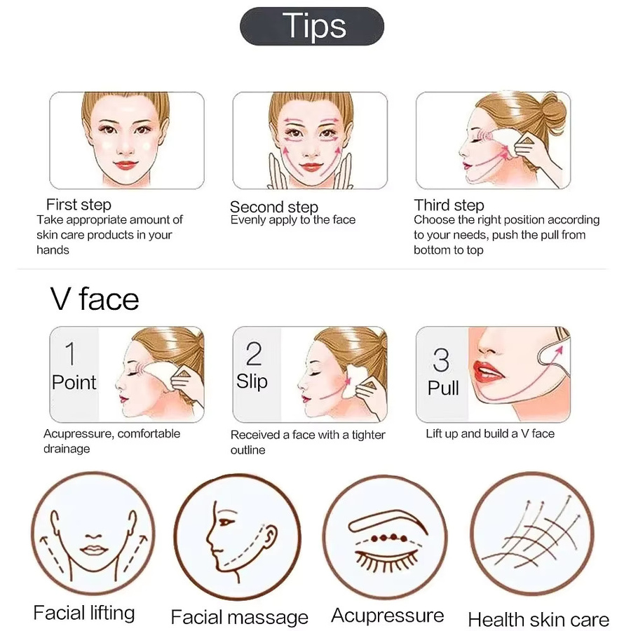 YUKUI Gua Sha Board Gesichtsmassagegerät, Unisex - Bild 2