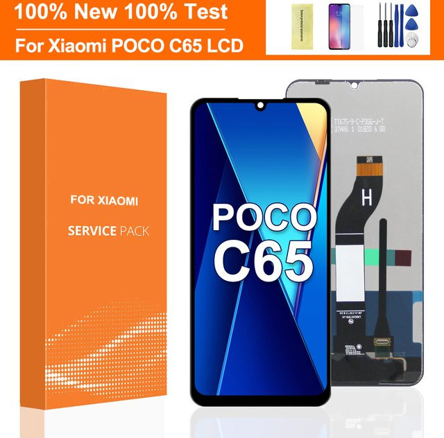 Xiaomi Poco C65 LCD-Display Baugruppe mit Touch Digitizer und Rahmen in Schwarz, 6.74 Zoll - Bild 1