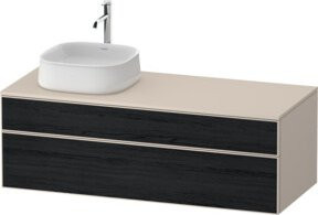 Duravit Waschtischunterschrank Zencha in Schwarz und Taupe mit Einrichtungs-System, Breite: 130 cm, Tiefe: 55 cm, Höhe: 55 cm - Bild 1