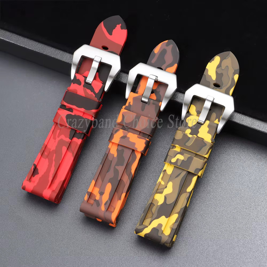 crazyband Uhrenarmband Camouflage, Gummi, Unisex, Bunt - Bild 3