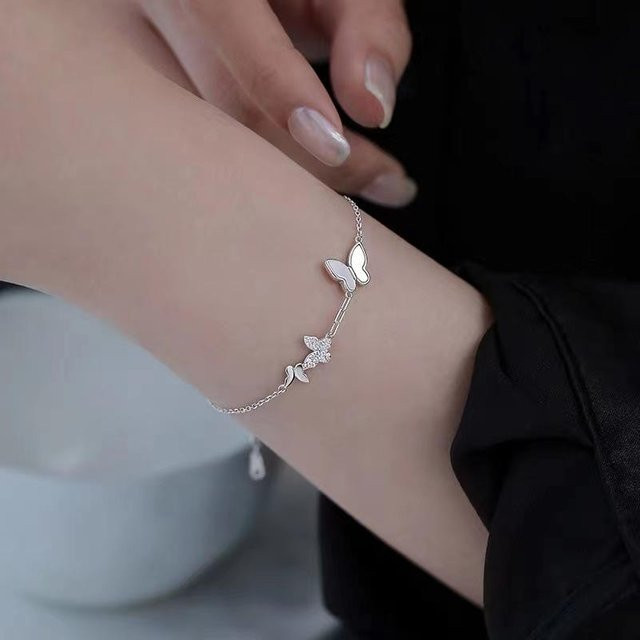 Lucky Star Jewelry Schmetterlingsarmband, 999 Silber, Zirkonia, Damen - Bild 1