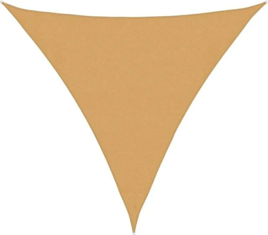Vidaxl Sonnensegel dreieckig in Sandfarben mit 160 g/m² HDPE, B/T/H: 3 x 3 x 3 m - Bild 1