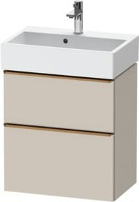 Duravit Waschtischunterschrank D-Neo Compact in Beige Matt, B/T/H: 58,4 x 37,2 x 62,5 cm - Bild 1