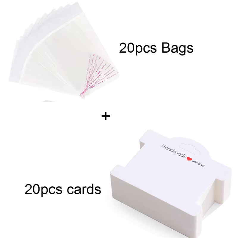 20 Sets Aclovex Papier-Armbänder als Kartenhalter und Schmuckdisplay mit selbstklebenden Taschen, B/H: 9,7 x 8 cm - Bild 2