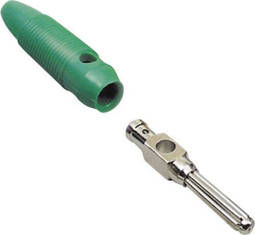 TRU Components Büschelstecker gerade mit 4mm Stift-Durchmesser in Grün - Bild 1