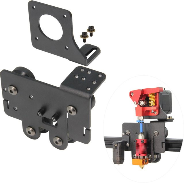 Creality Ender 5 Pro Direct Drive Upgrade Kit mit Aluminiumplatten in Schwarz für flexibles TPU-Filament - Bild 1