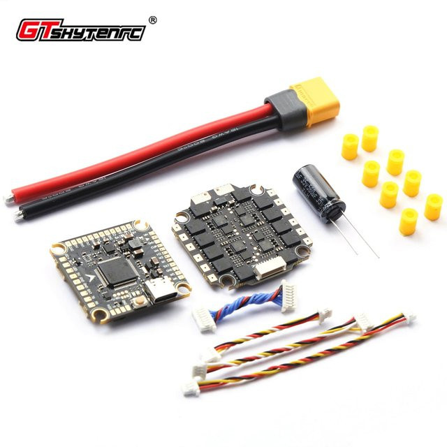 GTSKYTENRC Tracker F405 V2 F4 V3S Flugsteuerung mit BLS-65A 4-in-1-ESC-Stack für FPV Fernbedienung in Schwarz - Bild 1