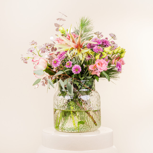 BLUME2000 Rosalie Arrangement mit Lieblings-Vase M lightpink green - Bild 1