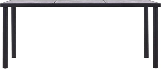 vidaXL Esstisch modern in Schwarz und Betongrau aus MDF und Metall, B/T/H: 180 x 90 x 75 cm - Bild 1