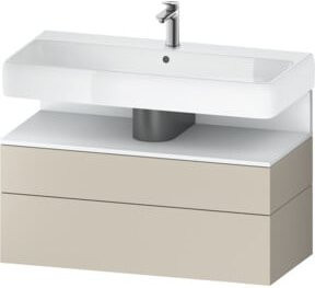 Duravit Waschtischunterschrank Qatego in Weiß oder Beige, Wandmontage, B/T/H: 99 x 47 x 59 cm - Bild 1