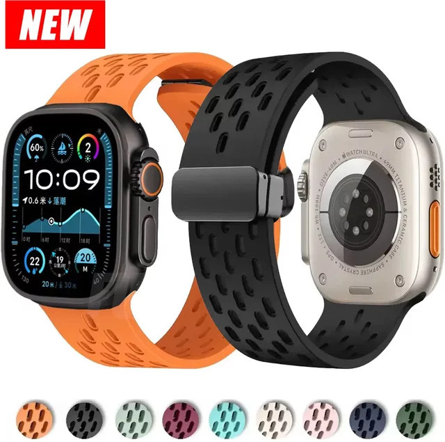 Magnetband Silikonarmband, Schwarz, Unisex - Bild 1
