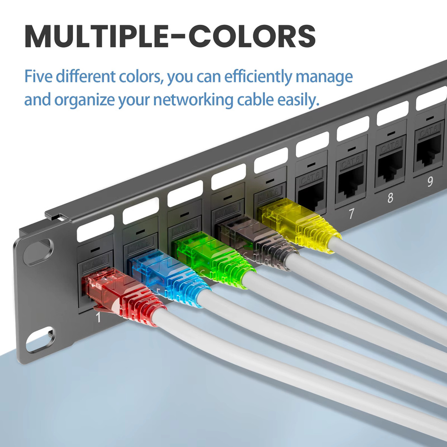 ZoeRax 100 Stück RJ45 Zugentlastungsstiefel für CAT6 und CAT5E Ethernet LAN-Kabel in gemischten Farben - Bild 3