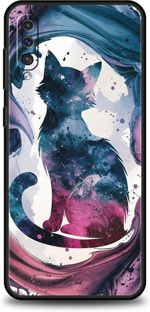 Handyhülle mit süßem Katzen-Design für Samsung Galaxy A56 A54 A42 A36 A34 A26 A24 A16 A14 A12 A06 A52 A50 A10 5G A20e aus weichem TPU in Multicolour - Bild 1