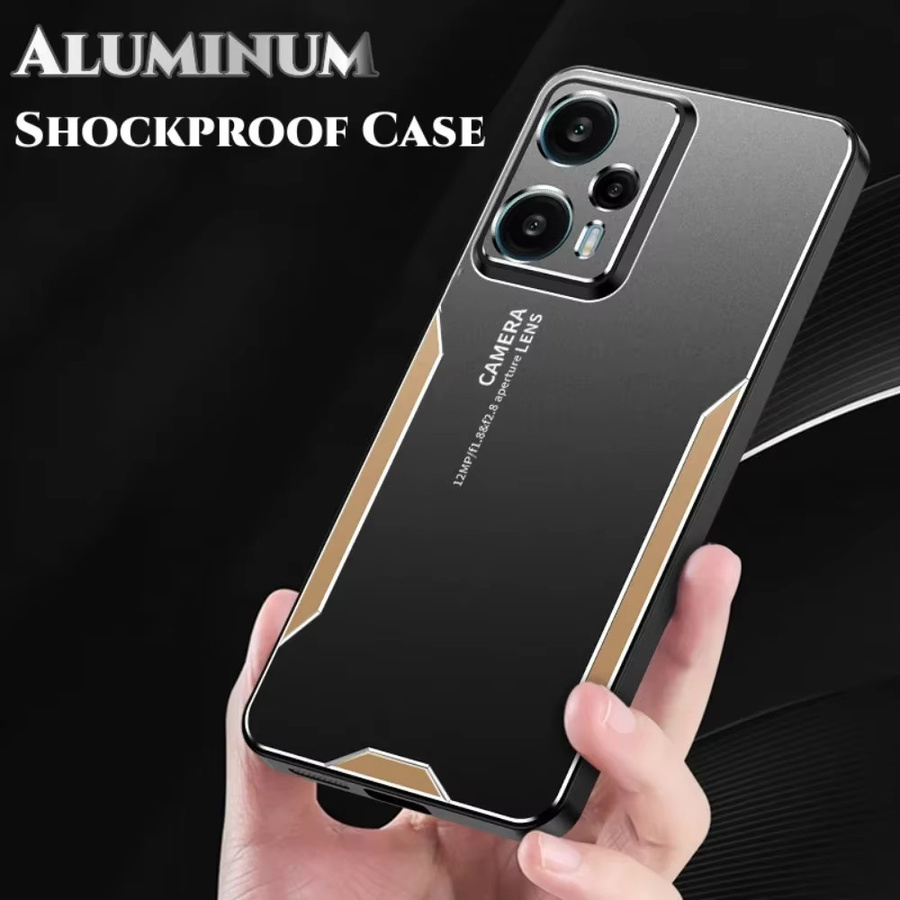 Stoßfeste Metall-Schutzhülle für Xiaomi POCO X8 X7 M8 M7 F7 F8 Ultra X6 F6 F5 X5 X3 F4 X4 GT F3 M5S C65 M3 M4 M6 Pro Max in Schwarz und Rot - Bild 2