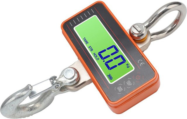 Aimo Elektronische Kranwaage mit drahtloser Fernbedienung, digitale Handheld Hängewaage für hohe Genauigkeit, 500 kg, grau - Bild 1