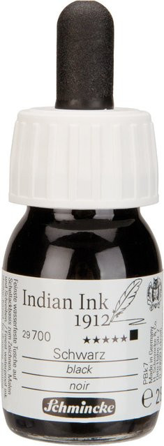 Schmincke Indian Ink Profi-Tusche Schwarz 28 ml - Bild 1
