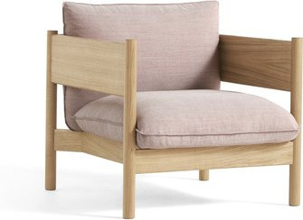 HAY Arbour Club Sessel in Rosa mit Holzgestell und passenden Kissen - Bild 1