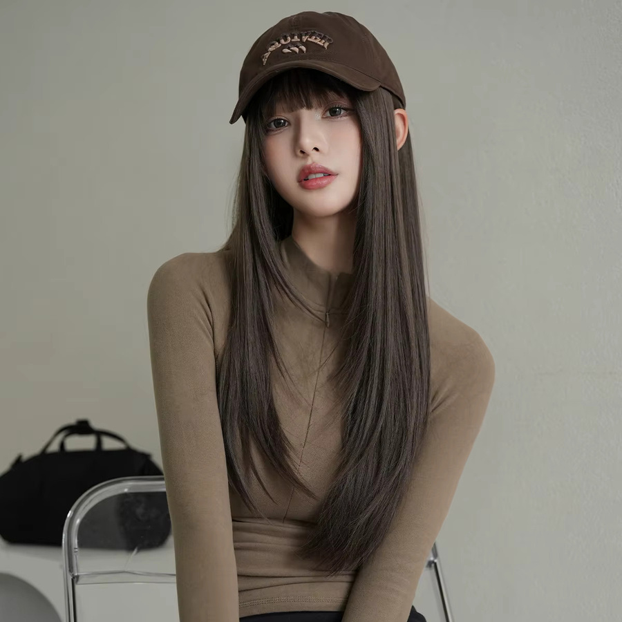 7JHH WIGS Perücke, braun, lang, glatt, synthetisch, Damen - Bild 2