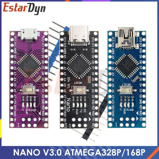 Estardyn Nano 3.0 Controller mit Bootloader, kompatibel mit CH340-Treiber, ATMEGA328P/168P, USB-C und Micro USB, 16 MHz - Bild 1