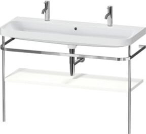 Duravit Möbelwaschtisch-Kombi Happy D.2 Plus in Weiß Matt mit Konsole und 1 Waschbecken, B: 117,5 cm, T: 49 cm - Bild 1
