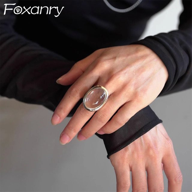 Foxanry Ringe, Silber, Kristall, Damen, Vintage - Bild 1