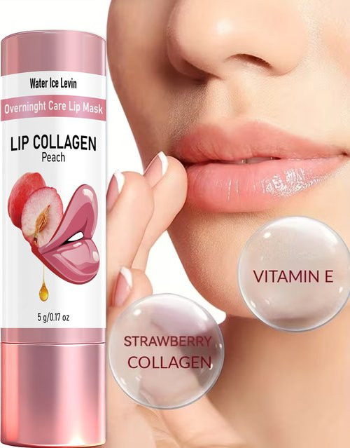 Water Ice Levin Lip Collagen Overnight Mask, 5g, Peach Plump - Bild 1