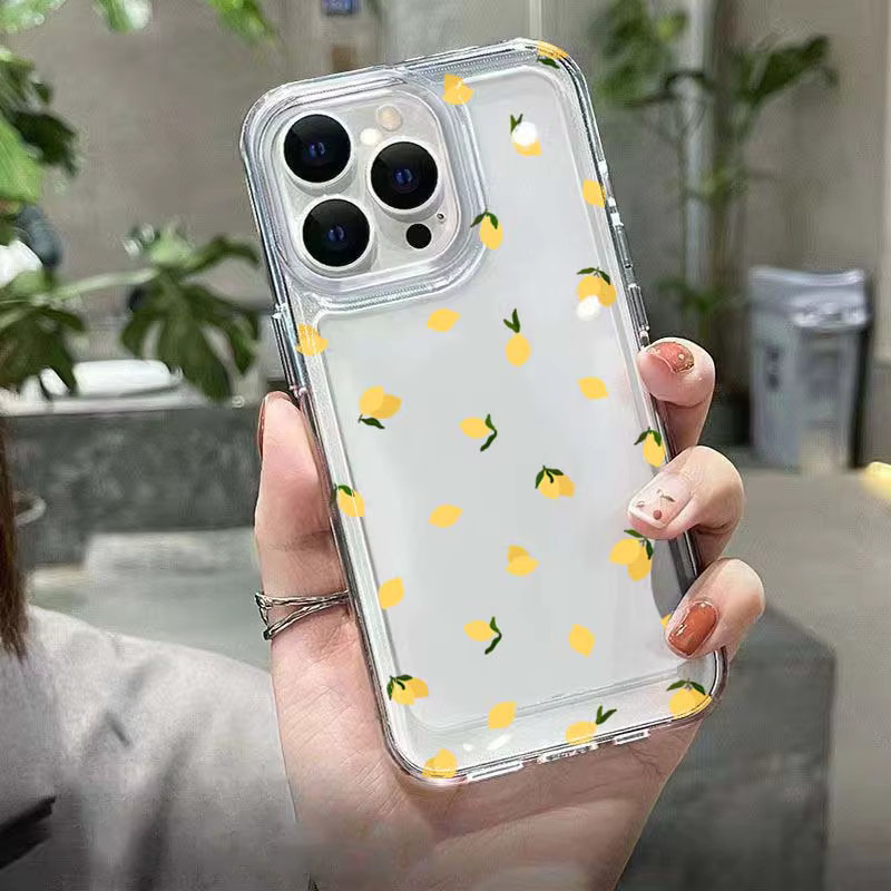 Stoßfeste transparente Softcover Schutzhülle von Wolkerfly in Zitronengelb für iPhone 11 bis iPhone 17 Pro Max und Mini - Bild 5