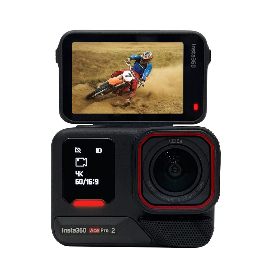 Insta360 Ace Pro 2 Action-Kamera in Schwarz mit 8K Auflösung, Leica 1/1.3 Zoll Sensor und Dual AI Chip - Bild 2