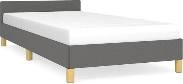 vidaXL Bettgestell mit Stoffbezug in Grau, B/T: 100 x 200 cm - Bild 1