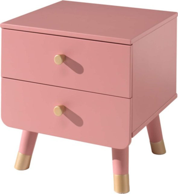 Vipack BILLY Nachtkonsole mit 2 Schubladen, lackiert, Pink - Bild 1