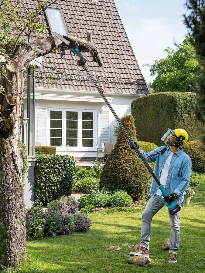 ONEVAN 3-in-1 Bürstenlose Elektrische Hochastsäge und -schere mit 8-Zoll-Kettensäge für Makita 18V Akku, Multicolor - Bild 6