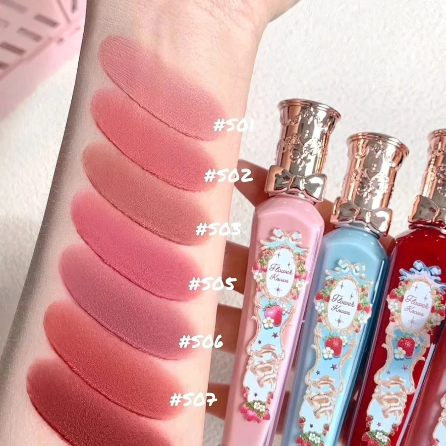 Flower Know Erdbeer-Rokoko Cloud Flüssiger Lippenstift, Milchtee, Matt - Bild 3