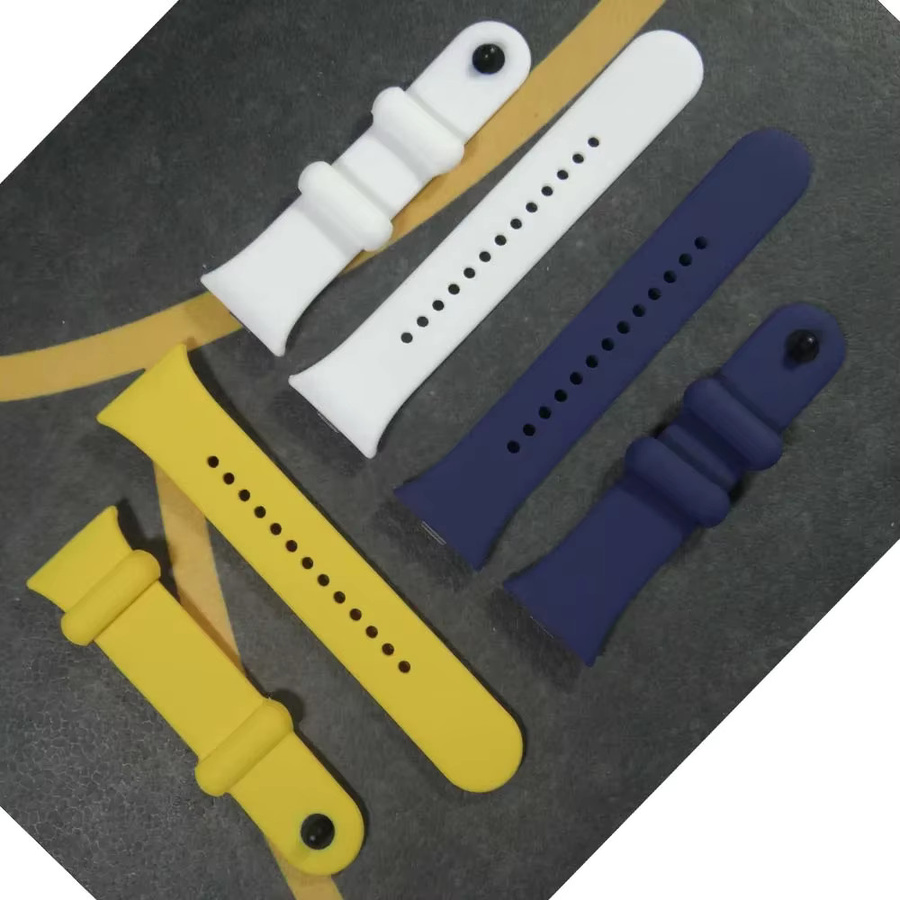 Xiaomi Uhrenarmband Silikon, Schwarz, Xiaomi Mi Band 8 Pro, Redmi Uhr 5 - Bild 5