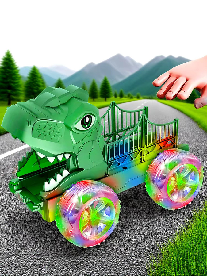 TONERJU Dinosaurier-LKW Spielset mit LED-Farblichtern für Kinder ab 3 Jahren - Bild 5