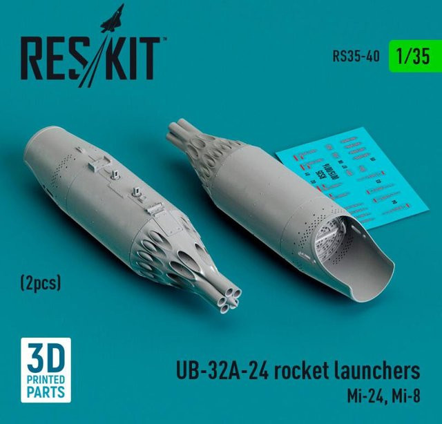 ResKit Models UB-32A-24 Rocket Launchers, 2-teiliges Set, 3D Printed - Bild 1