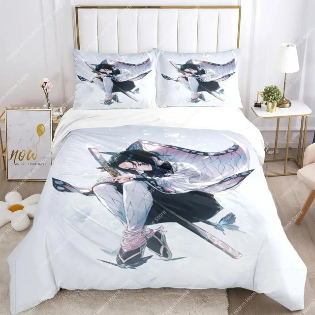 Bettwäsche Set Demon Slayer Nezuko mit Bettbezug und Kissenbezug aus Mikrofaser, Mehrfarbig, B/H: 245 x 210 cm - Bild 1